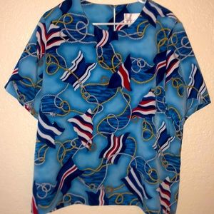 Susan Graver Multicolored Blouse